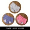 Cinza + Azul + Rosa